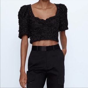 Zara Puff Sleeve Crop Top